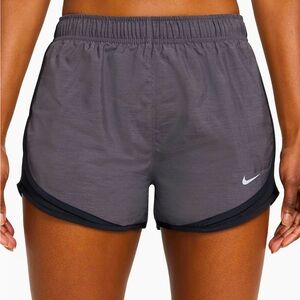 Nike Tempo Women's Heather Gray and Black Running Shorts Size L